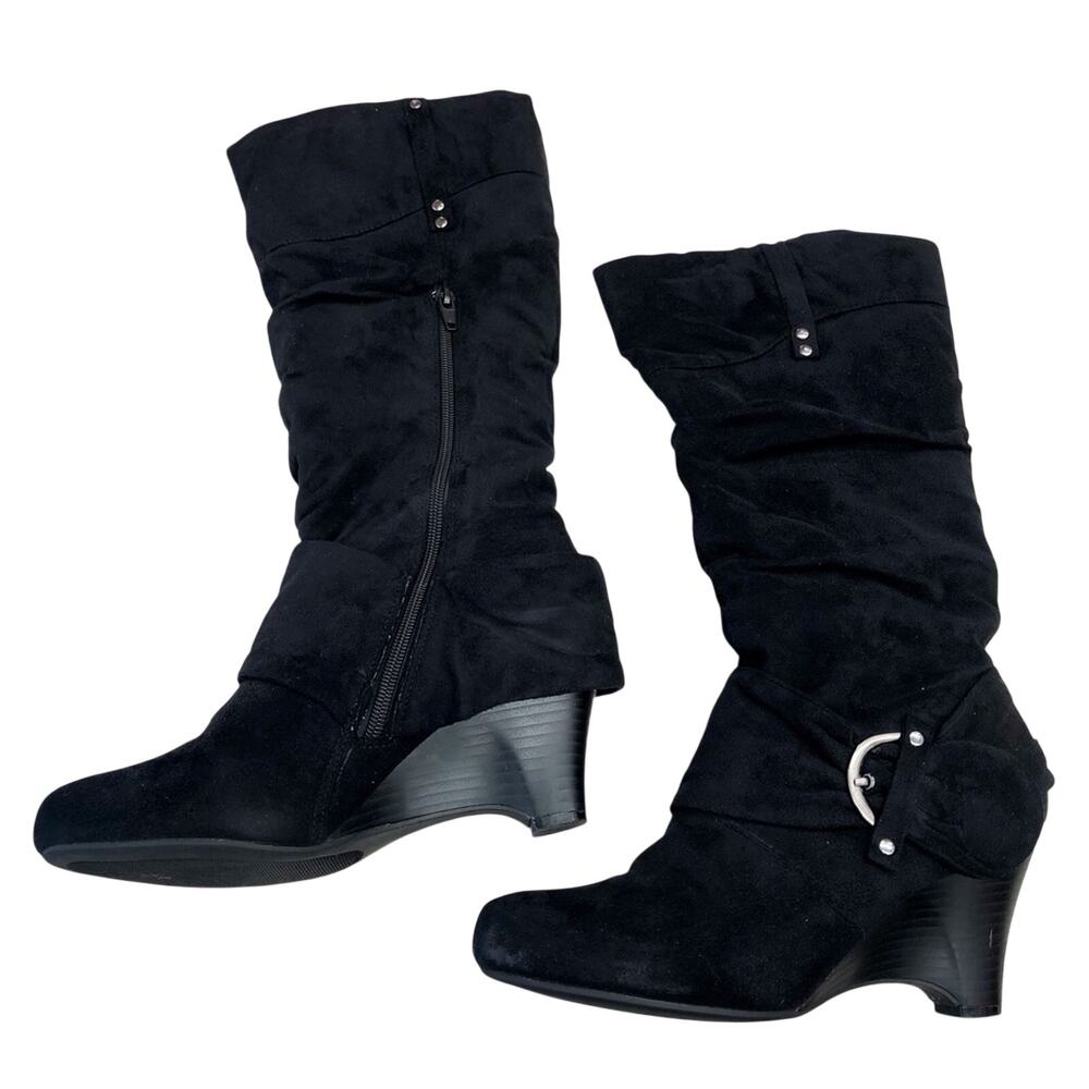 Cato Black Suede Boots 9M - Picture 16 of 16